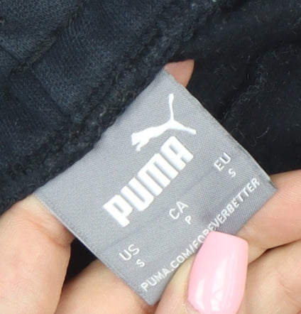 Puma Men's Black Small Jogger Sweatpants with Pockets