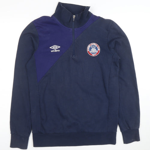 Umbro Men's Blue 1/4 Zip Sports Sweatshirt Size S