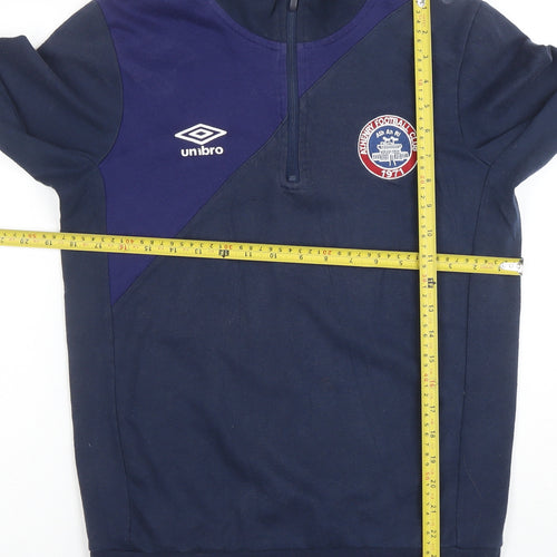 Umbro Men's Blue 1/4 Zip Sports Sweatshirt Size S