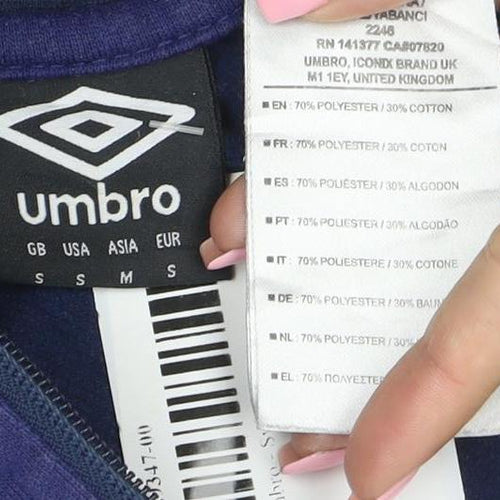 Umbro Men's Blue 1/4 Zip Sports Sweatshirt Size S