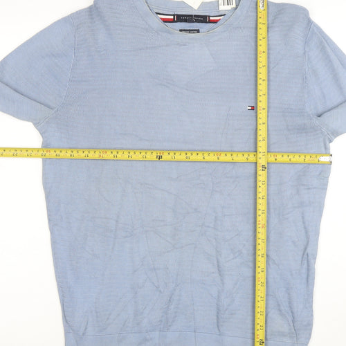 Tommy Hilfiger Men's Blue Organic Cotton Crew Neck Sweatshirt M