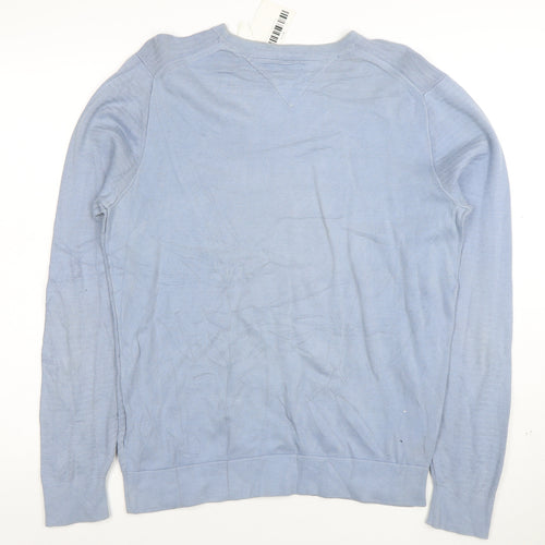Tommy Hilfiger Men's Blue Organic Cotton Crew Neck Sweatshirt M
