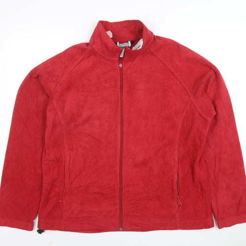 Columbia Unisex Red Fleece Full Zip Outdoor Jacket XL