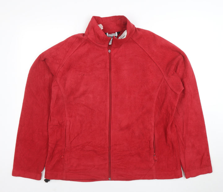 Columbia Unisex Red Fleece Full Zip Outdoor Jacket XL