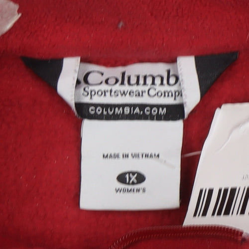Columbia Unisex Red Fleece Full Zip Outdoor Jacket XL