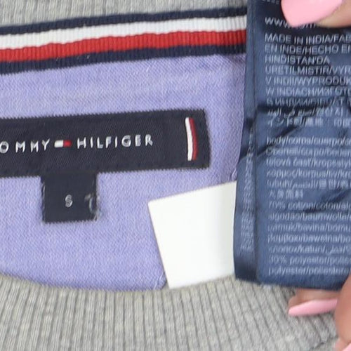 Tommy Hilfiger Men's Grey Logo Crew Neck Sweatshirt Size S