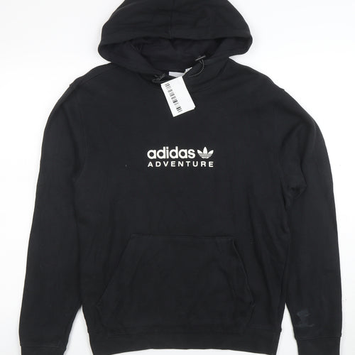 Adidas Men's Black Pullover Hoodie Adventure Logo Size S