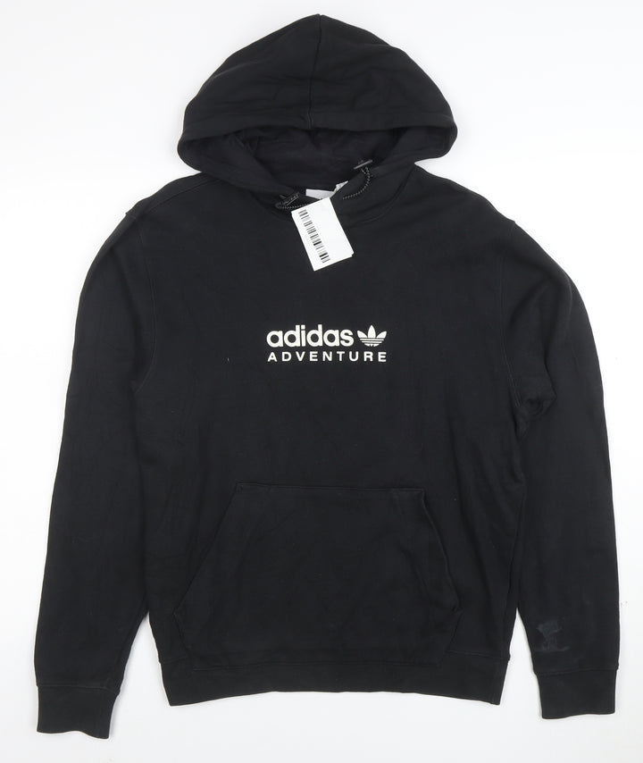 Adidas Men's Black Pullover Hoodie Adventure Logo Size S