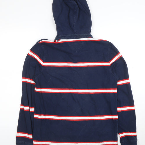 Tommy Hilfiger Men's Blue Striped Pullover Hoodie Size S