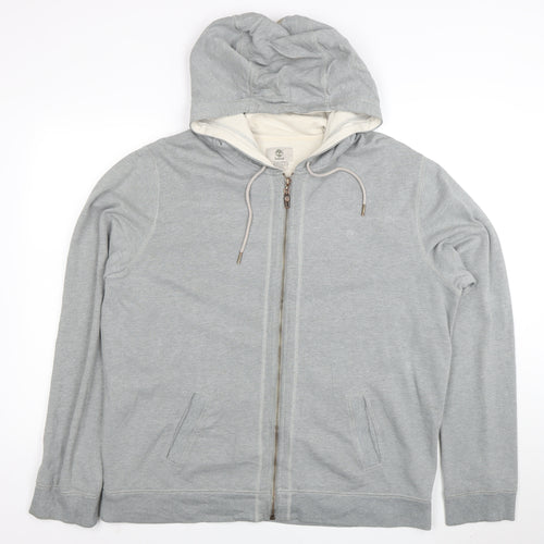 Timberland Mens Grey 2XL Full Zip Regular Fit Hoodie