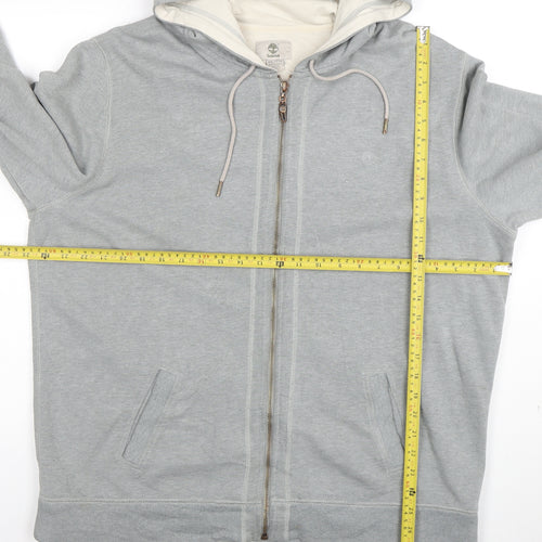 Timberland Mens Grey 2XL Full Zip Regular Fit Hoodie