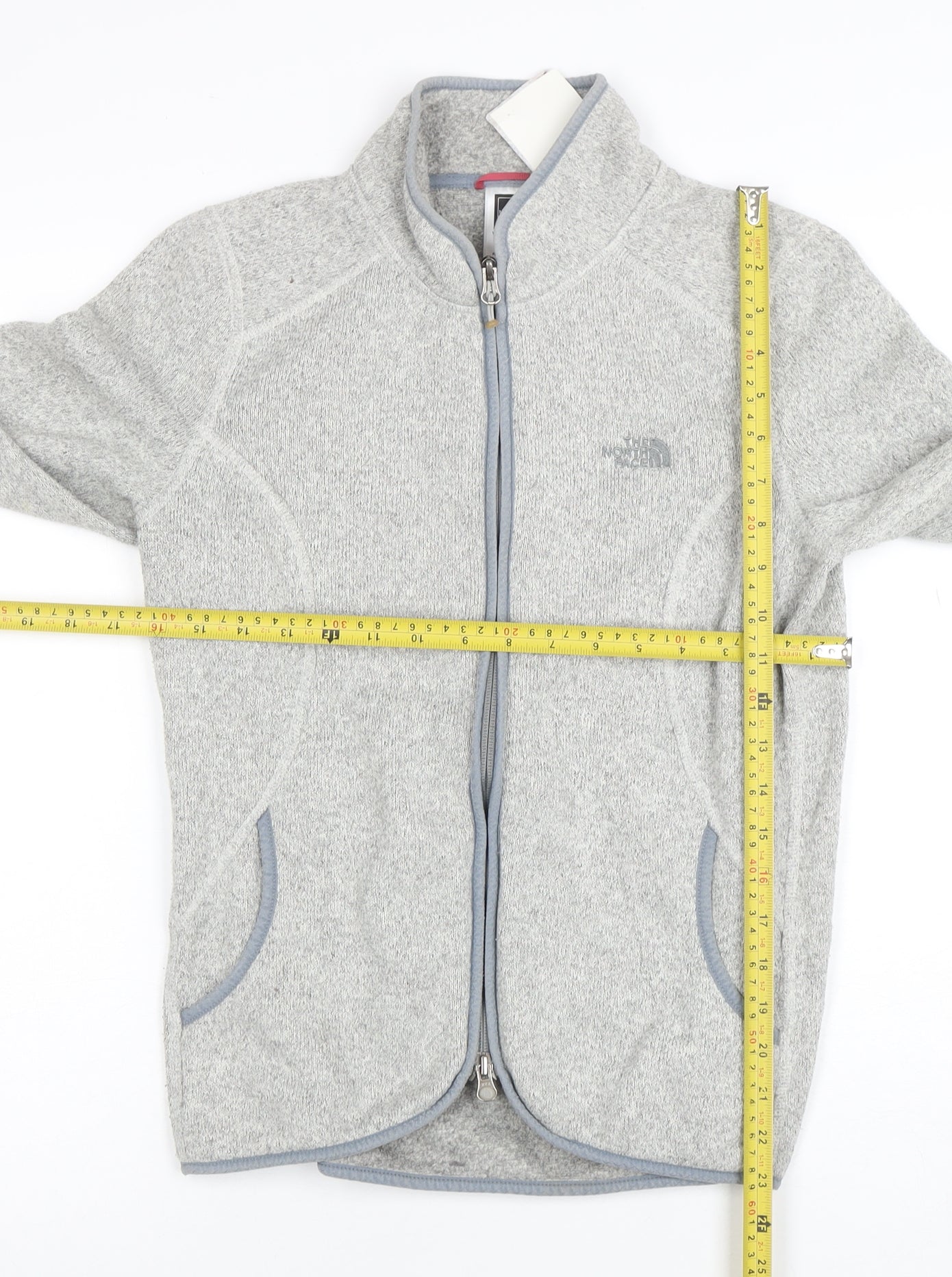 The North Face Women's Grey Fleece Full Zip Jacket Size S