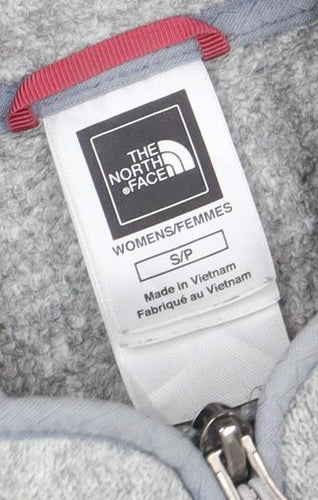 The North Face Women's Grey Fleece Full Zip Jacket Size S