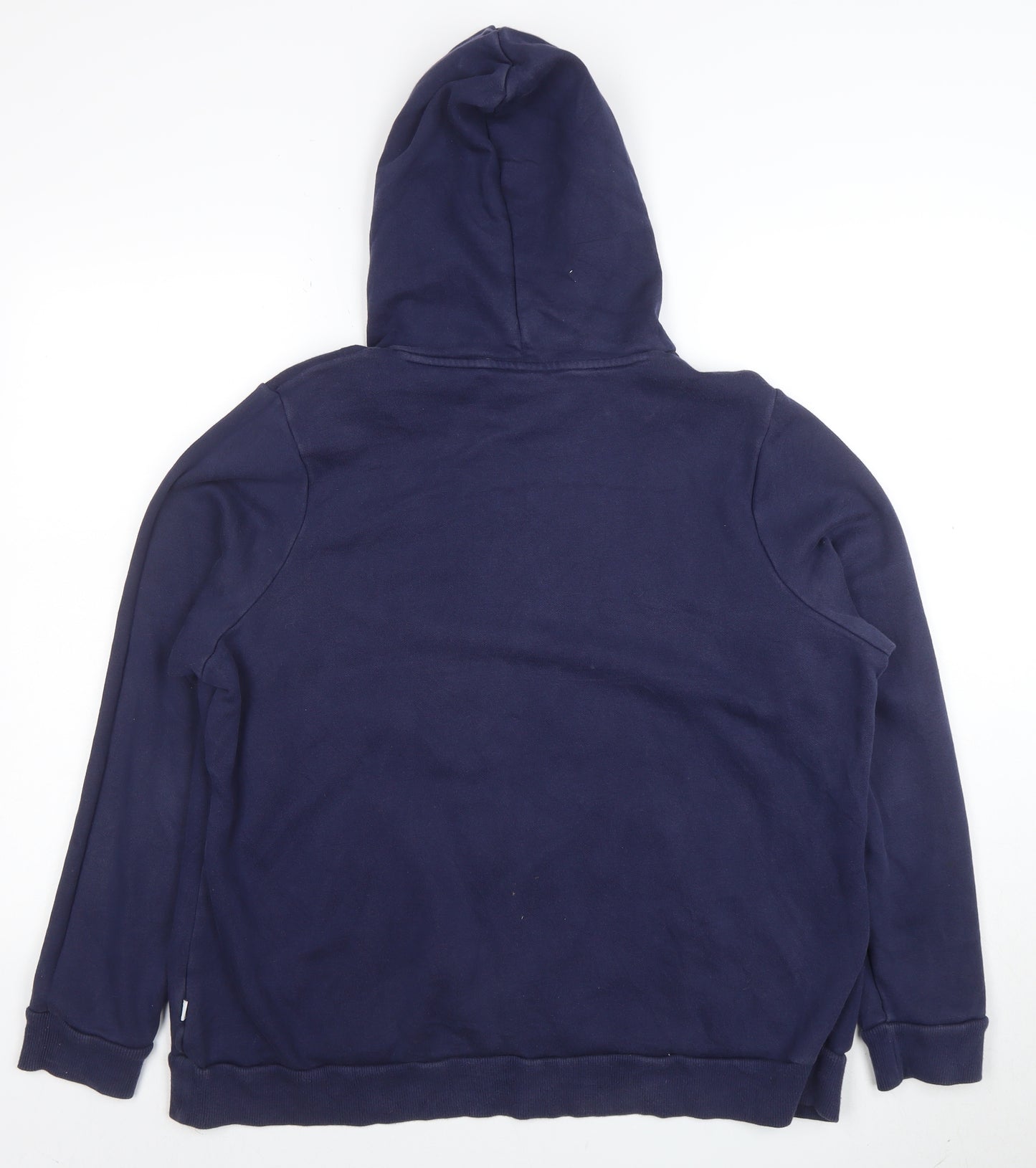 Puma Womens Navy Blue Pullover Hoodie Size XL Cotton Blend