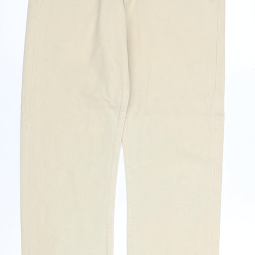 Levi's 501 Men's Beige Straight Jeans W30 L32 Cotton Classic Fit
