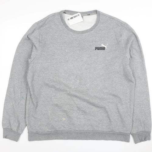 Puma Men's Grey XL Crew Neck Pullover Sweatshirt