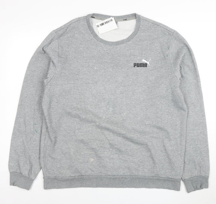 Puma Men's Grey XL Crew Neck Pullover Sweatshirt
