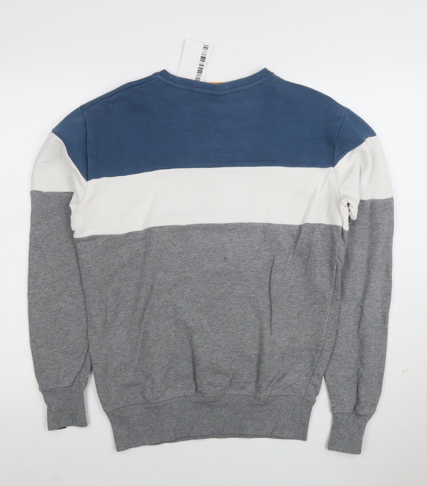 Ellesse Men’s Blue White Grey Colour Block Sweatshirt M Regular Fit