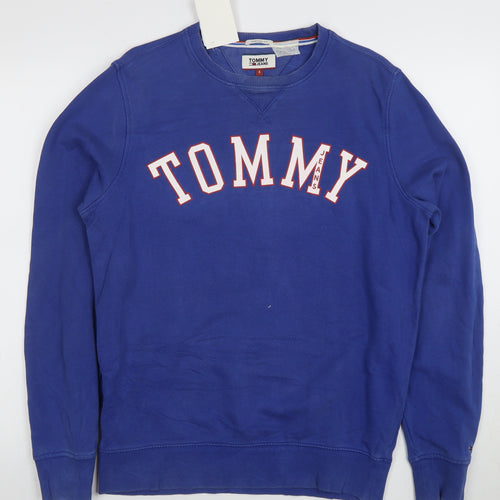 Tommy Jeans Men's Blue Crew Neck Pullover Sweatshirt Size S
