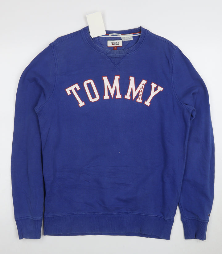 Tommy Jeans Men's Blue Crew Neck Pullover Sweatshirt Size S