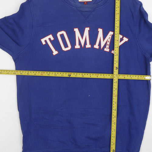 Tommy Jeans Men's Blue Crew Neck Pullover Sweatshirt Size S