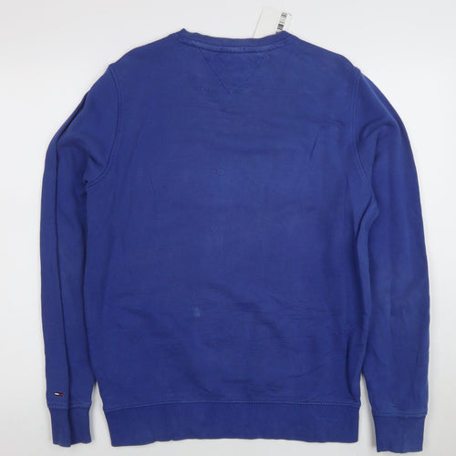 Tommy Jeans Men's Blue Crew Neck Pullover Sweatshirt Size S