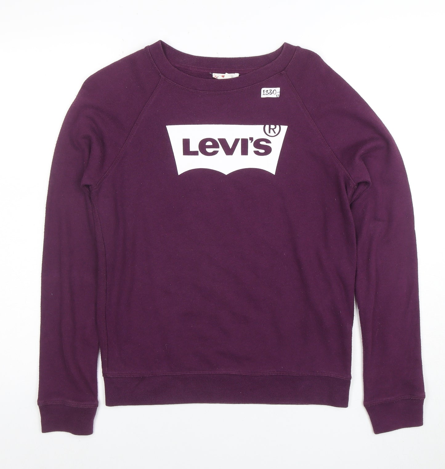 Levi's Womens Purple XS Pullover Graphic Logo Sweatshirt