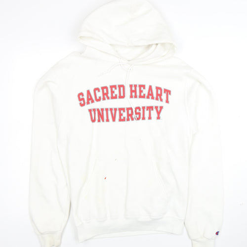 Champion Womens White Sacred Heart University Pullover Hoodie Size S