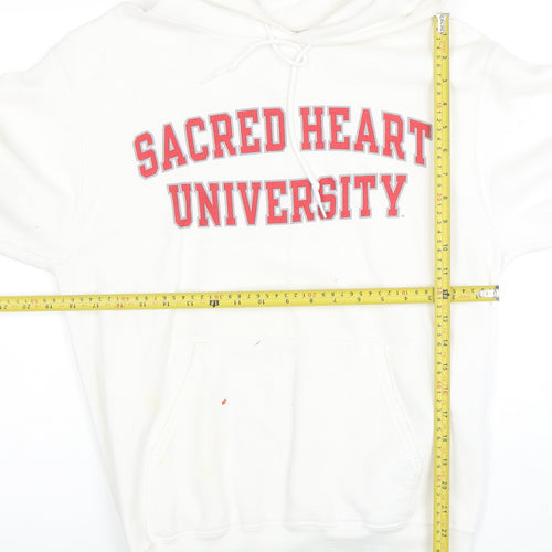 Champion Womens White Sacred Heart University Pullover Hoodie Size S