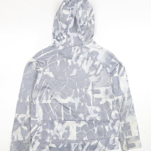 Nike Boys Grey Camouflage Dri-Fit Pullover Hoodie Size L