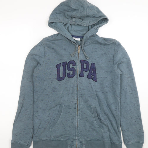 U.S. Polo Assn. Men's Blue Full Zip Hoodie Size L