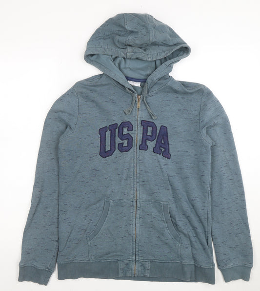 U.S. Polo Assn. Men's Blue Full Zip Hoodie Size L