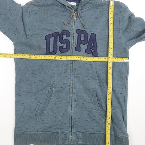 U.S. Polo Assn. Men's Blue Full Zip Hoodie Size L