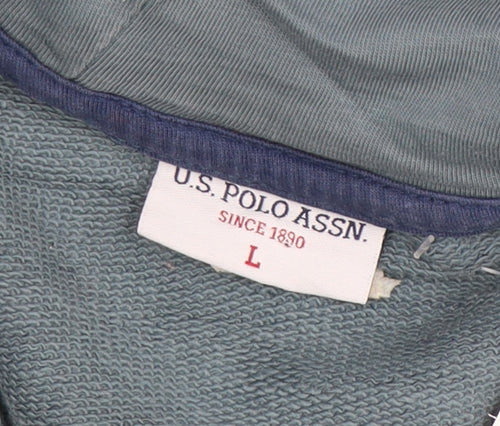 U.S. Polo Assn. Men's Blue Full Zip Hoodie Size L