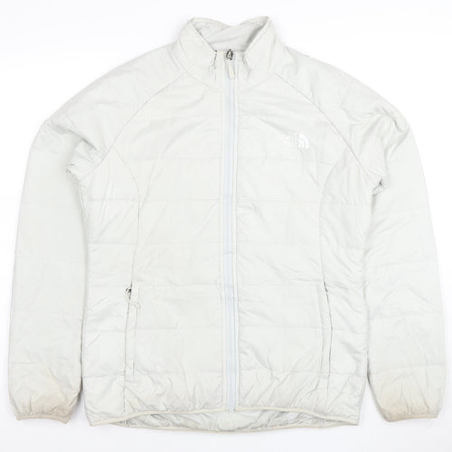 The North Face Women's White Puffer Jacket M Lightweight Polyester