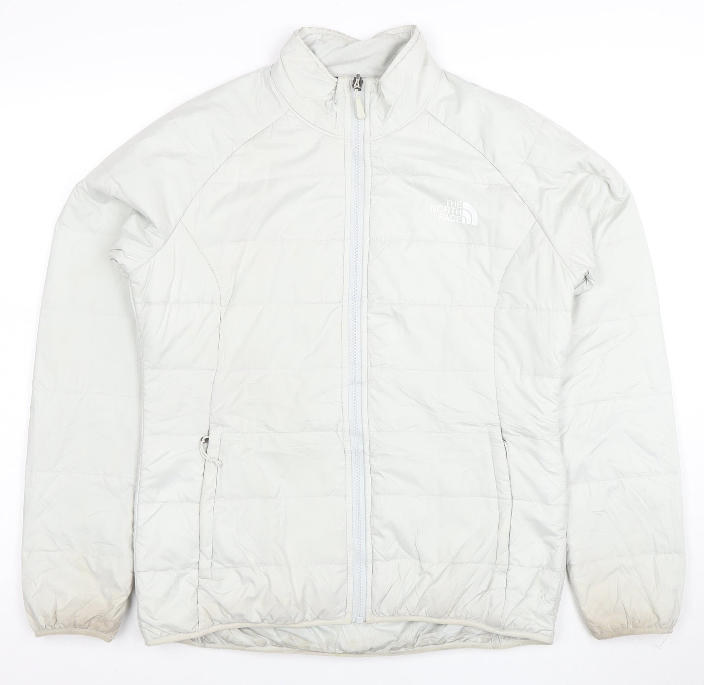 The North Face Women's White Puffer Jacket M Lightweight Polyester