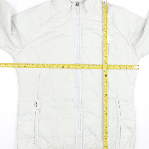 The North Face Women's White Puffer Jacket M Lightweight Polyester