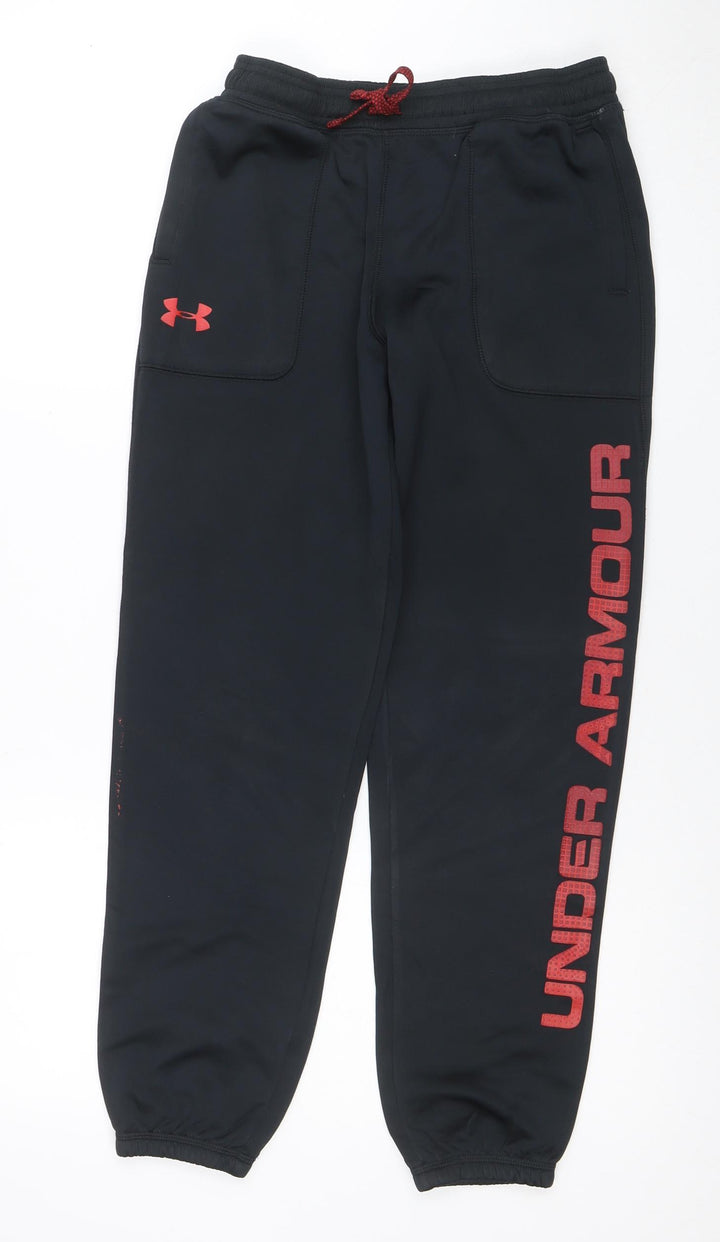 Under Armour Boys Black Jogger Activewear Trousers 14 Years Moisture Wicking