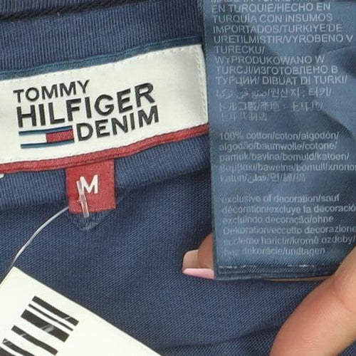 Tommy Hilfiger Men's Blue Cotton Crew Neck T-Shirt Size M