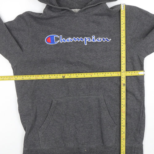 Champion Men's Grey XL Pullover Hoodie Fleece Logo Sweatshirt