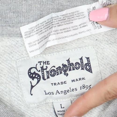 The Stronghold Men's Grey Los Angeles Crew Neck Sweatshirt Size L