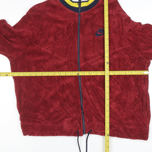 Nike Women’s Red Full Zip Sweatshirt XL Soft Fleece Casual