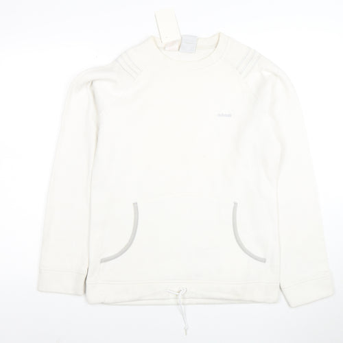 Adidas Men's White Regular Fit Pullover Sweatshirt M