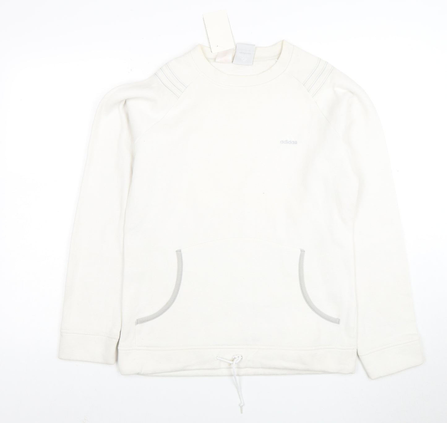 Adidas Men's White Regular Fit Pullover Sweatshirt M