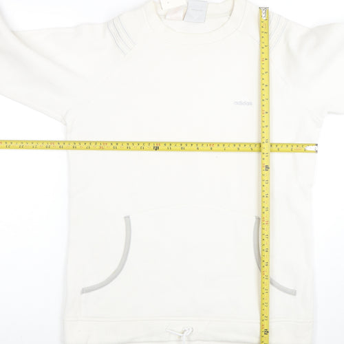 Adidas Men's White Regular Fit Pullover Sweatshirt M