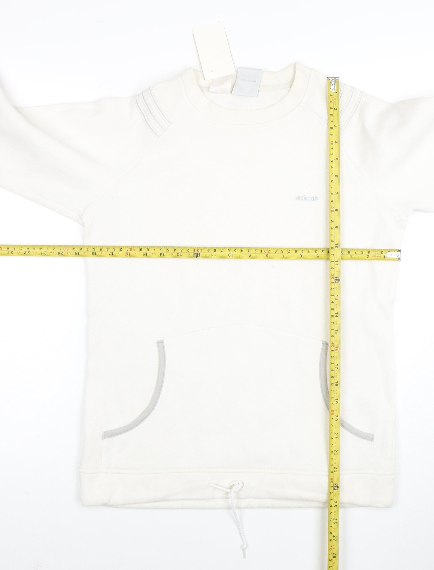 Adidas Men's White Regular Fit Pullover Sweatshirt M