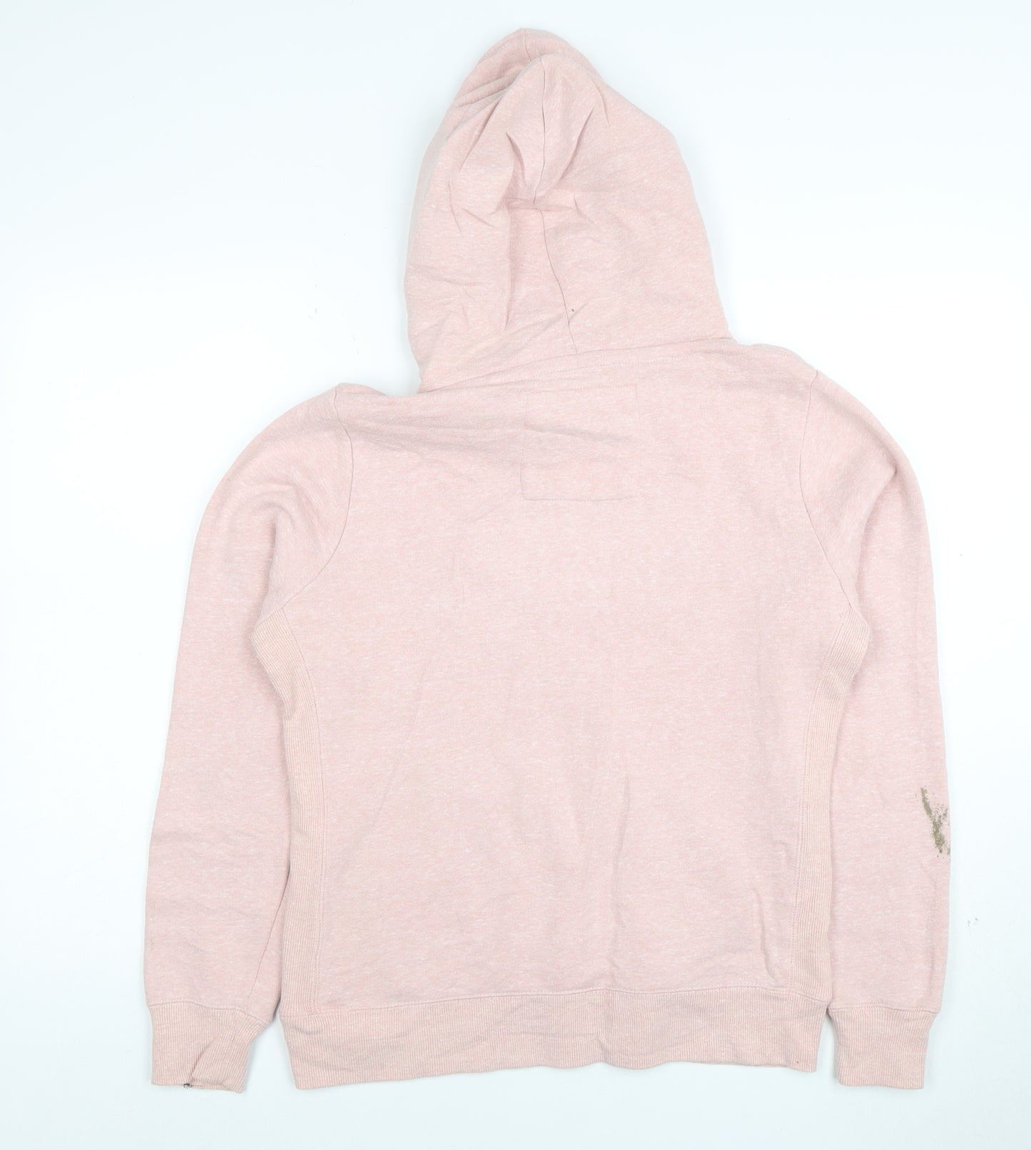 Diesel Womens Pink Pullover Hoodie Medium Cotton Blend Logo Casual
