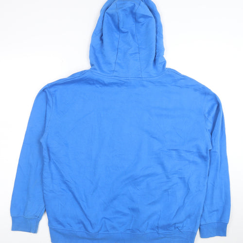 Disney Women Blue Stitch Pullover Hoodie Size L Cotton Blend
