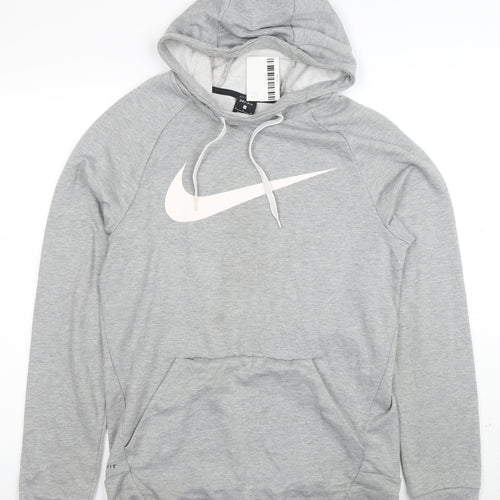 Nike Women’s Grey Dri-FIT Pullover Hoodie Small Lightweight Gymwear