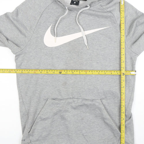 Nike Women’s Grey Dri-FIT Pullover Hoodie Small Lightweight Gymwear